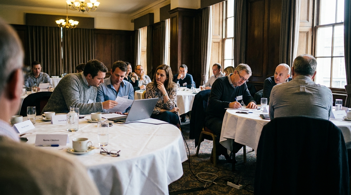 Attendees taking notes during a CPD session
